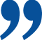 Blue quotation marks on black background